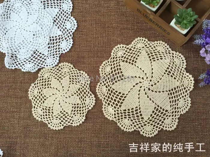 free shipping 20 pic/lot 30cm round placemat with flower felt potholder dinner doilies cup mat napkin table pad for home decor