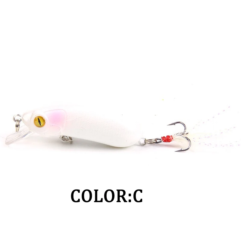 1Pcs Fishing Lure Popper 6cm 9.8g Bait Crankbait Wobblers Tackle Isca Poper Japan suspending Lure 3d Eyes Tackle