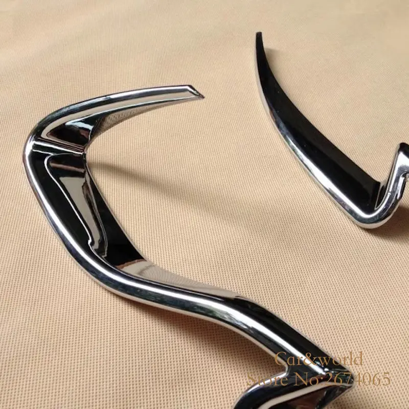 ABS Chrome For 2014 2015 2016 Peugeot 2008 HeadLights Eyebrows Cover Trim Front Head Light Decoration Car styling Accessories