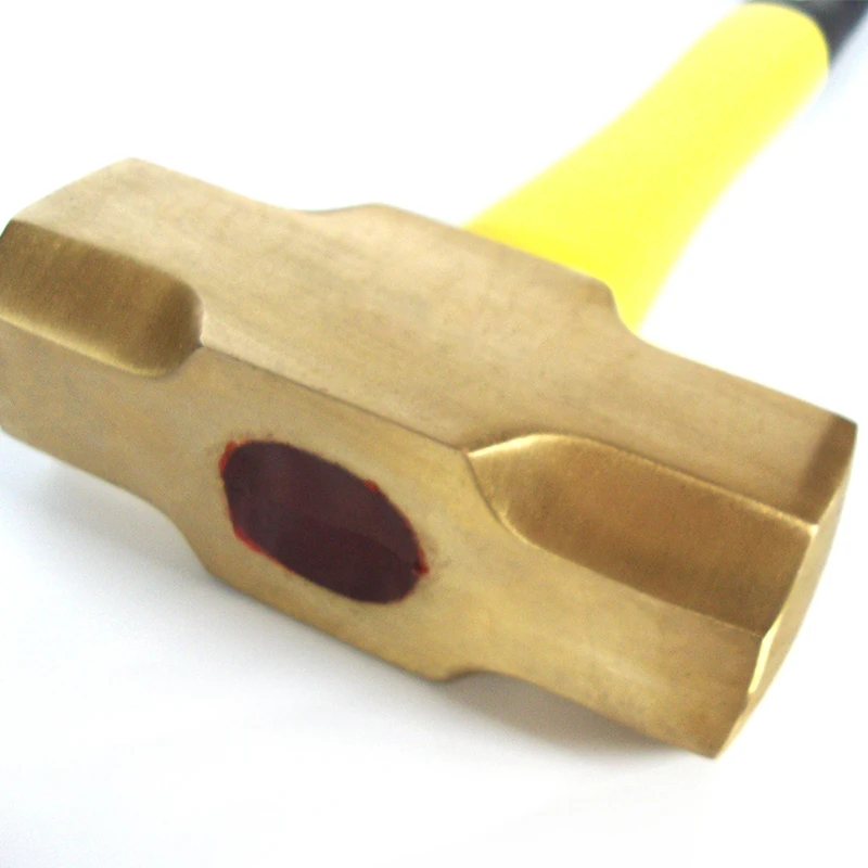 0.91kg/2lb Non sparking Brass Sledge Hammer with Plastic Handle,Safety Hand Tools