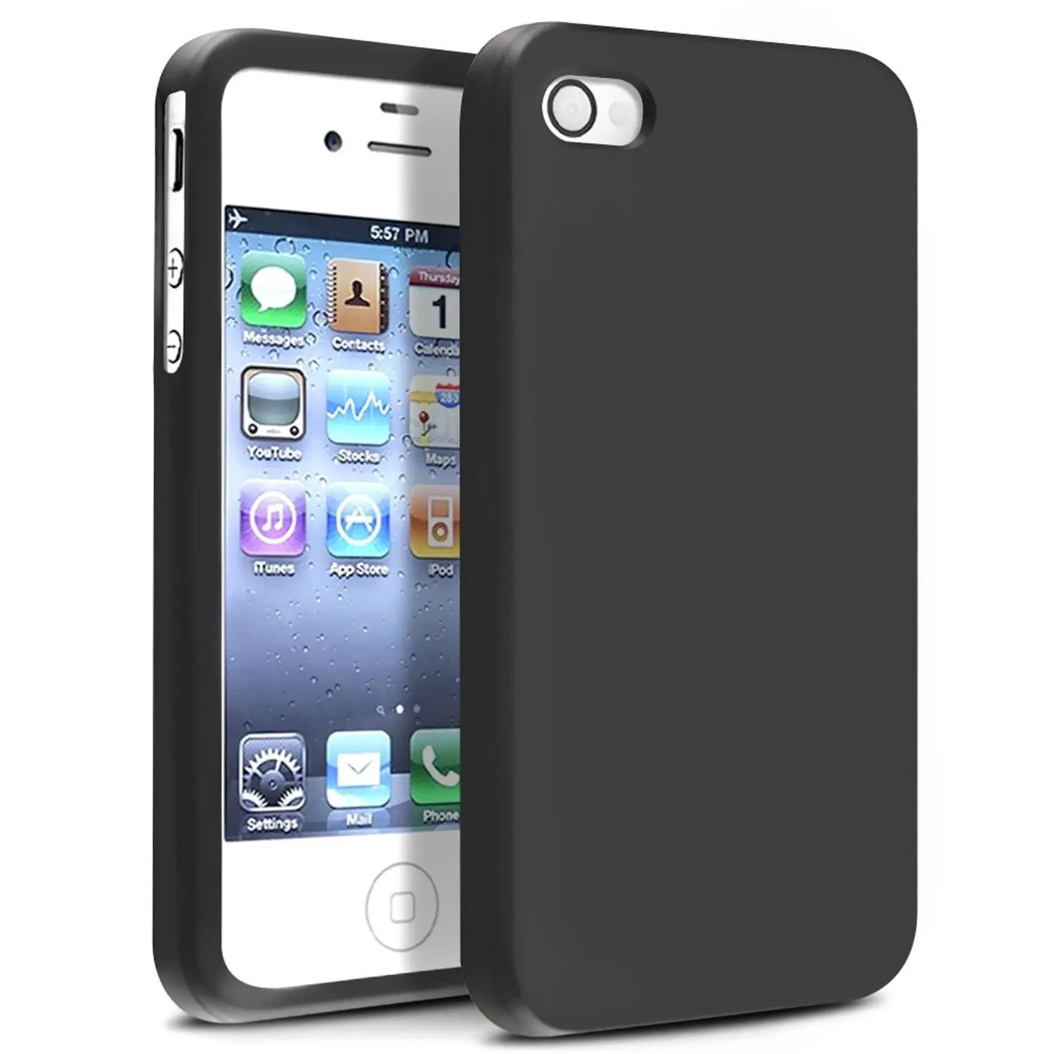 Luxury Original Mass Case For iPhone 4 4s business cases For Apple iphone 4 s black Funda protection Back Cover for iphone 4s