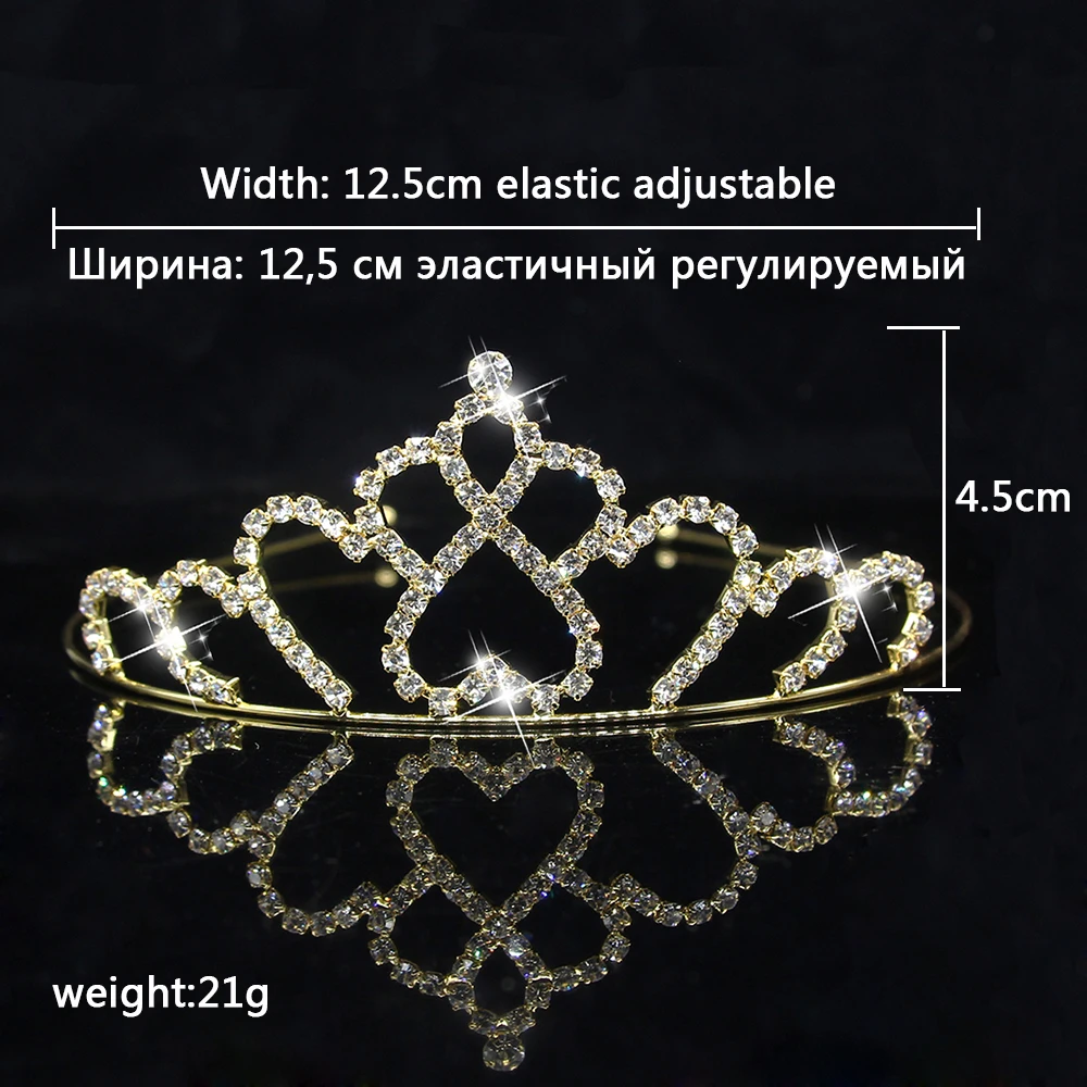 AINAMEISI Fashion Rhinestone Princess Tiaras Crystal Crowns For Girls Performance Party Bridal Hair Jewelry Wedding Accessories