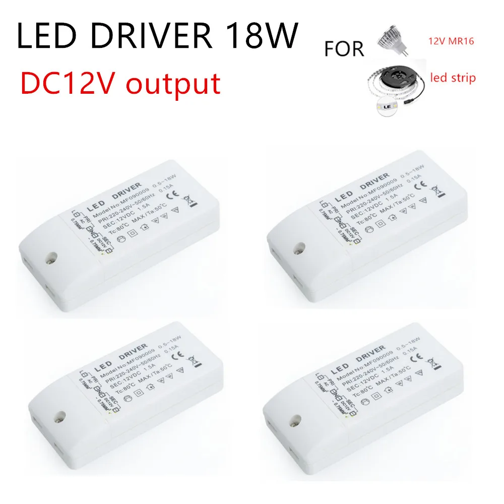 

10pcs/lot 18W led driver DC12V 1.5A Power Adaper / Power supply for LED strip led lampsled module