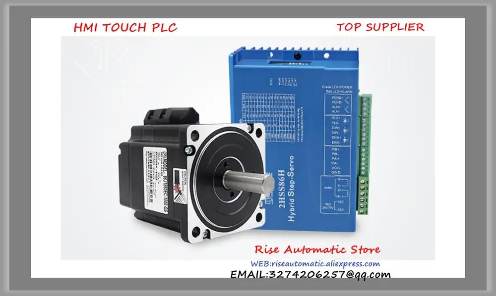 NEMA 34 4N.m 566ozf.in Closed 2HSS86H+86J1880EC 2HSS86H 86J1880EC A Sets 2 Phase Loop Stepper Servo Kit DC40-110V