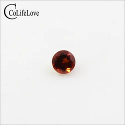 5 pieces a lot 3 mm & 4 mm & 5 mm & 6mm round cut natural garnet loose gemstone for jewelry craftsman VVS wine red garnet loose