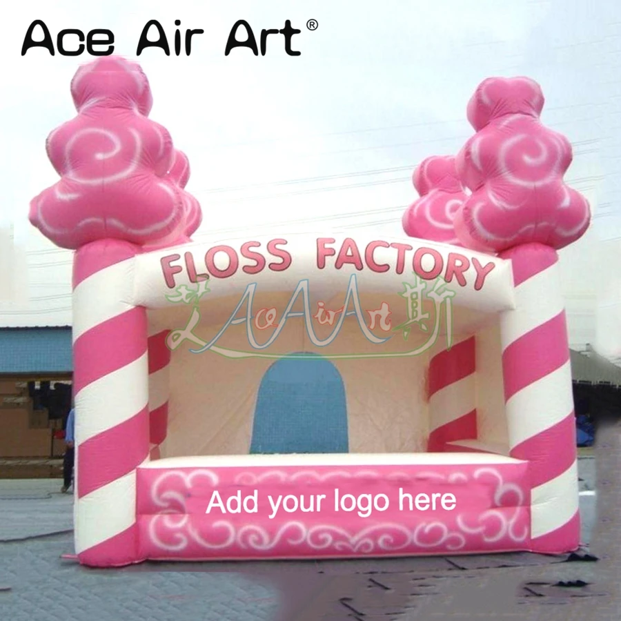 

Customized Inflatable Carnival Treat Shop Candy Floss Booth Pop Up Stall Stations Sweet Stand for Beach Party