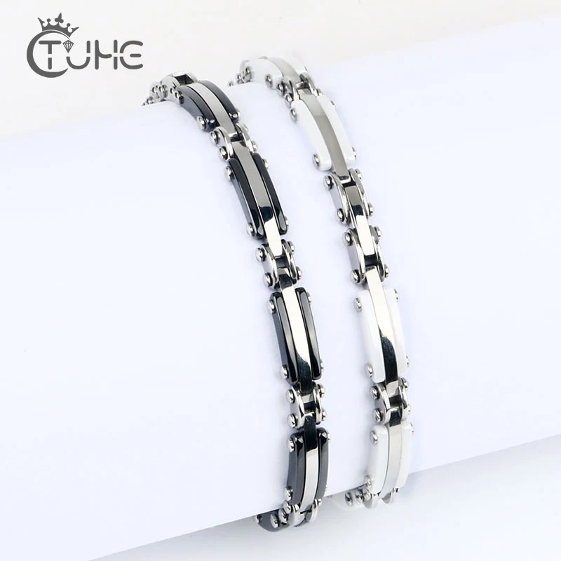 Black White Charm Bracelets for Girl Fashion Healthy Ceramic Bracelet for Women 2019 Hot Sale Fashion Female Bangle Jewelry Gift