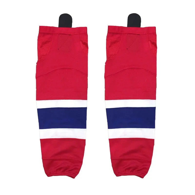 COLDINDOOR 100% Polyester Canada Ice Hockey Socks Cheap Shin Guards For Team