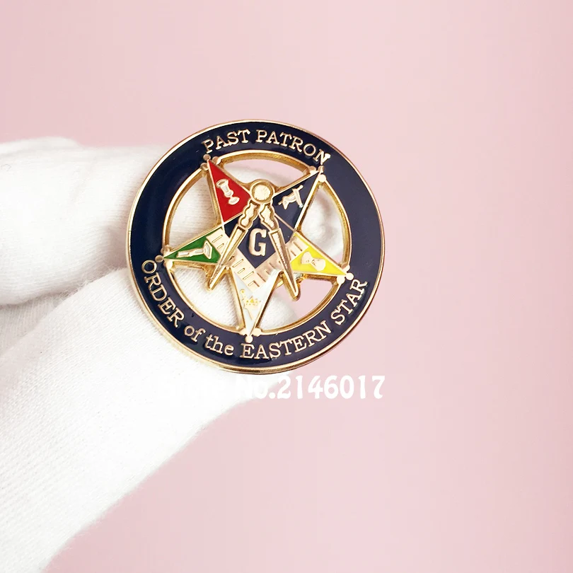 Free Masons PAST PATRON ORDER OF THE EASTERN STAR OES Brooch and Pins Freemasonry Masonic Lapel Pin Badges Metal Craft