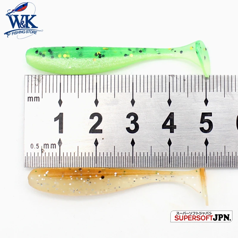 20 Pcs/Pk Soft Lure at 5 cm 7 Colors Freshwater Fishing Lures Texas Rig Soft Bait Mini Shad Drop Shot Baits