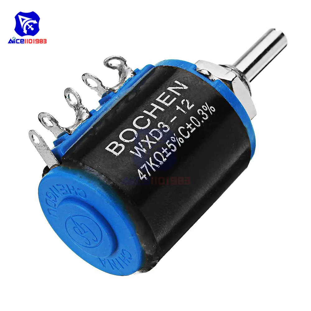 WXD3-13-2W Potenciômetro Wirewound Resistência 100R 47 22 10 470R 1 K 4.7 K K K K Ohm 100KΩ Virar Multi potenciômetro de precisão Linear