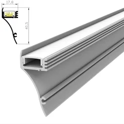 10m(10pcs) a Lot, 1M Per Piece, Wall Mounted LED Aluminum Profile Extrusion For LED Strips With Milky Diffuse Cover