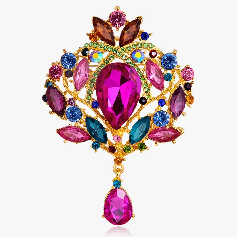 Elegant Crystal Brooch Pins for DIY, Intimate Jewelry Accessories, Brooches for Wedding, High Quality, Buttons for Clothes
