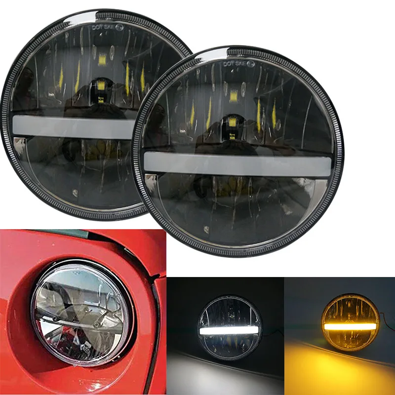 

36W 7 Inch led headlight led Driving lights High Low Beam Turn signal DRL for Jeep Wrangler JK CJ TJ Motorcycle Off road 4x4