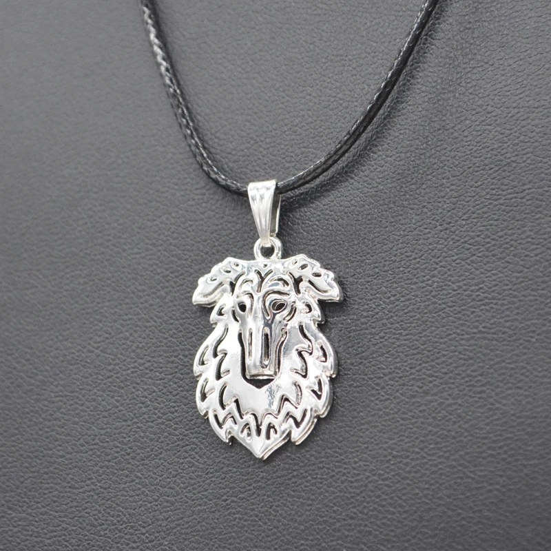 Alloy Animal Rope Chain Necklaces Borzoi Dog Jewelry Necklaces For Women