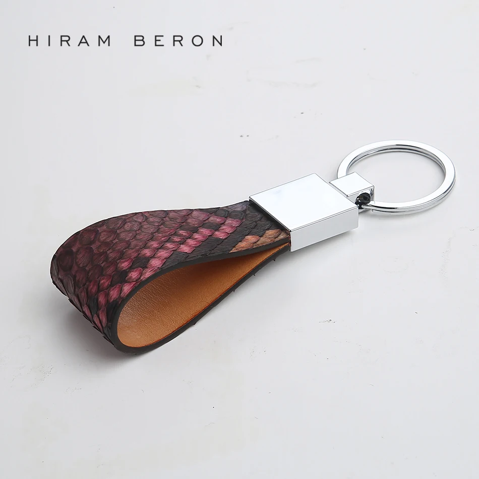 Hiram Beron Key Holder Python Skin Leather Key Holder Luxury Gift for Women Lady Wife