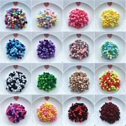 ISequins Craft 10mm 15mm Mix pompony lalki do własnoręcznego wykonania odzieży ręcznie materiał miękkie puszyste pompony piłka dla majsterkowiczów akcesoria do zabawek dla dzieci