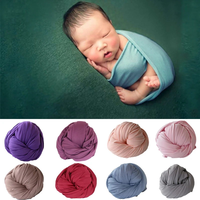 

50*150cm Stretch Cotton Baby Blanket Newborn Photo Props Photography Wraps Swaddle Muslin Wraps Infant Photography Props