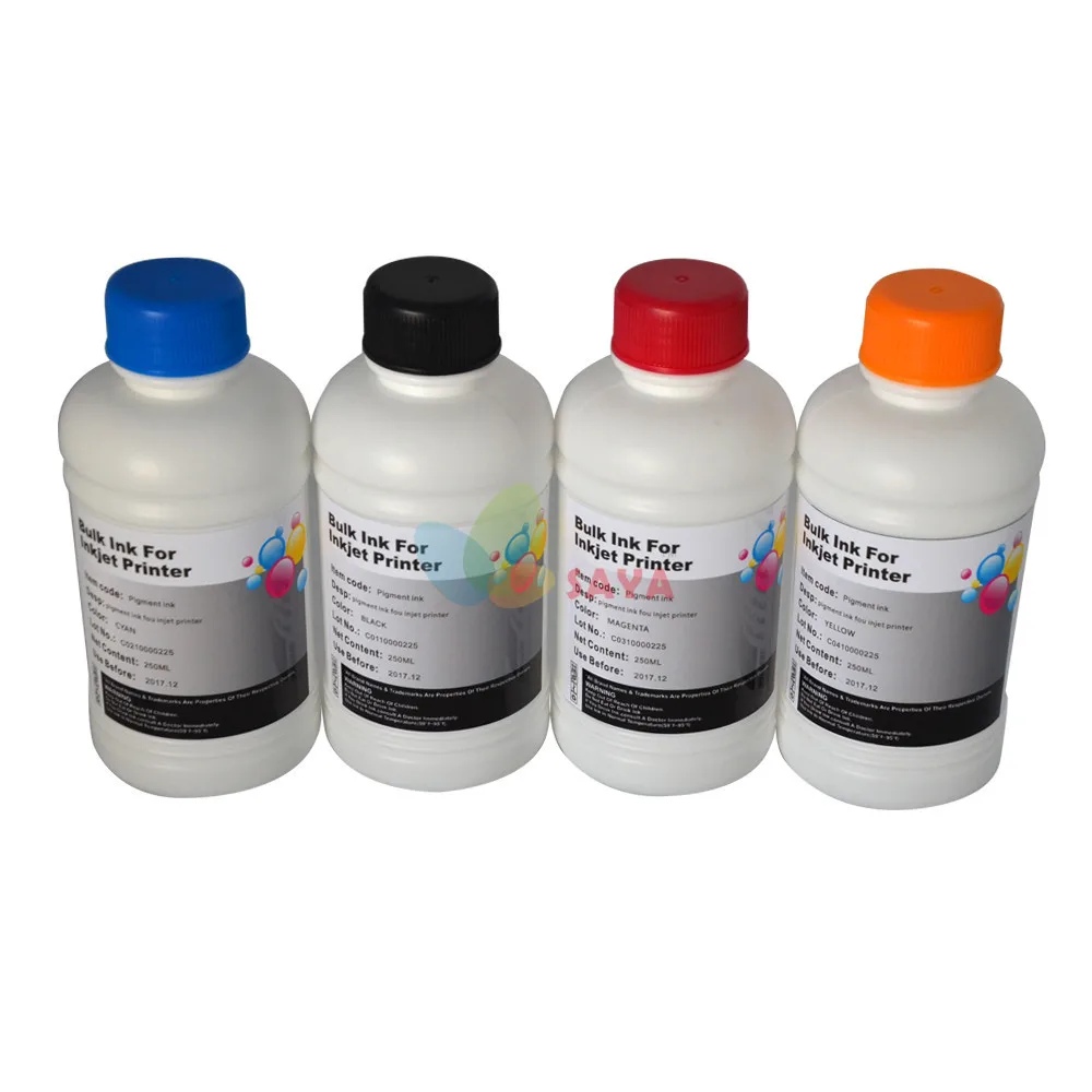 5X250ML Bottle Pigment Ink For CANON Printers Premium Photo Printing Ink for Canon TM200 TM205 TM300 TM305 200 Printer Ciss ink