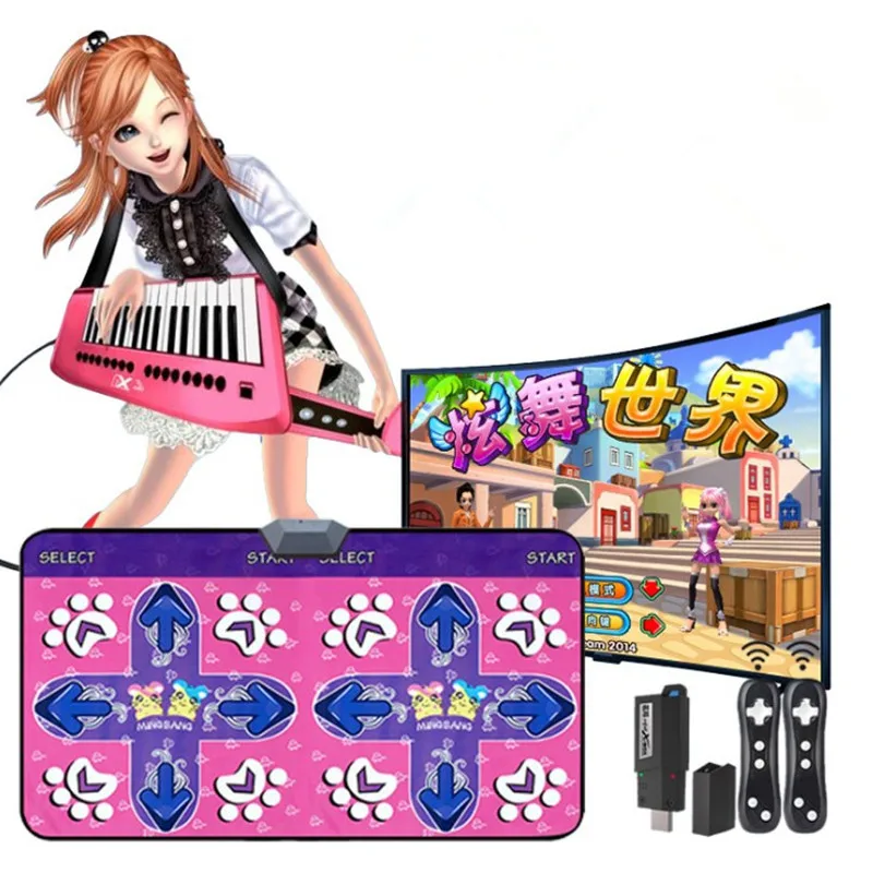 

Wireless gamepad somatosensory game machine dance mat 2 game controller computer TV universal games yoga dance dancing singing