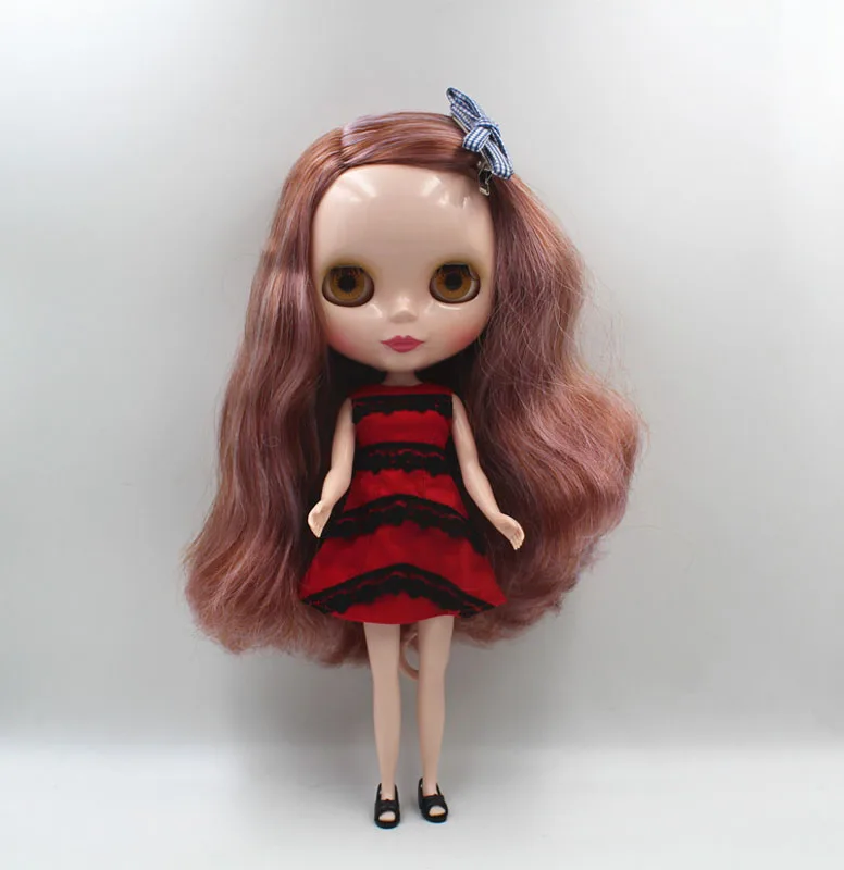 Free Shipping big discount RBL-437 DIY Nude Blyth doll birthday gift for girl 4colour big eye doll with beautiful Hair cute toy