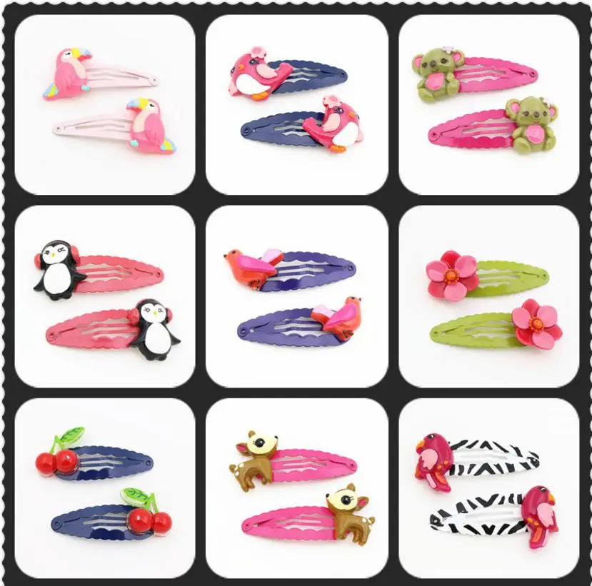 Girls hair accessories kids Hairpins Fine Princess Resin Parrot Goldfish BB Clip Children Headwear Baby Hair Clips Headdress J52