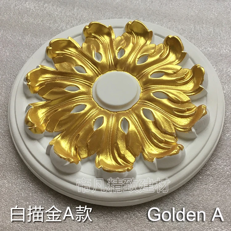 PU decorative ceiling rose pendant lamp base decor panel rosette Polyurethane Wall Moulding Medallion Paterage Ornament