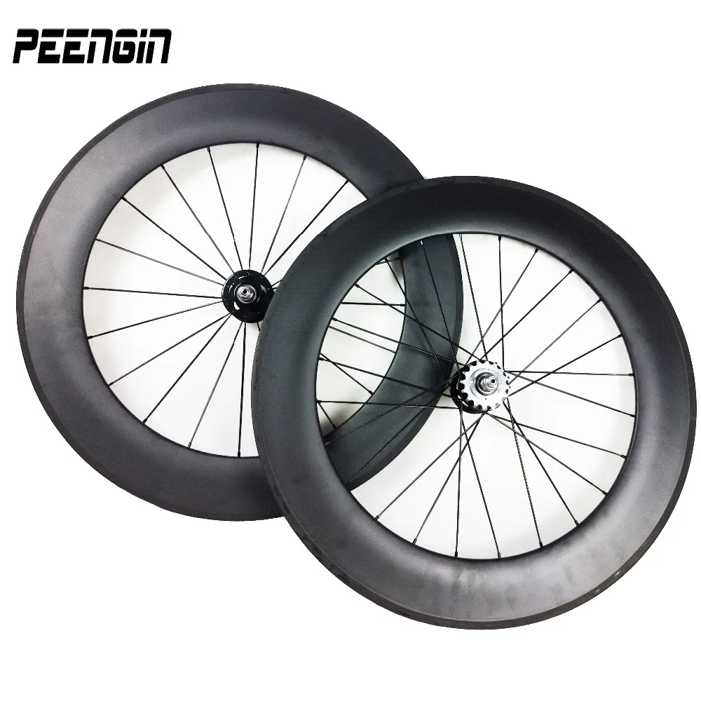 OEM Fixed Carbon 88mm Wheel Track Bike Fixed Gear And Single Speed 3K Carbon Clincher With Aero FJH / Pillar PSR1423 Light Spoke