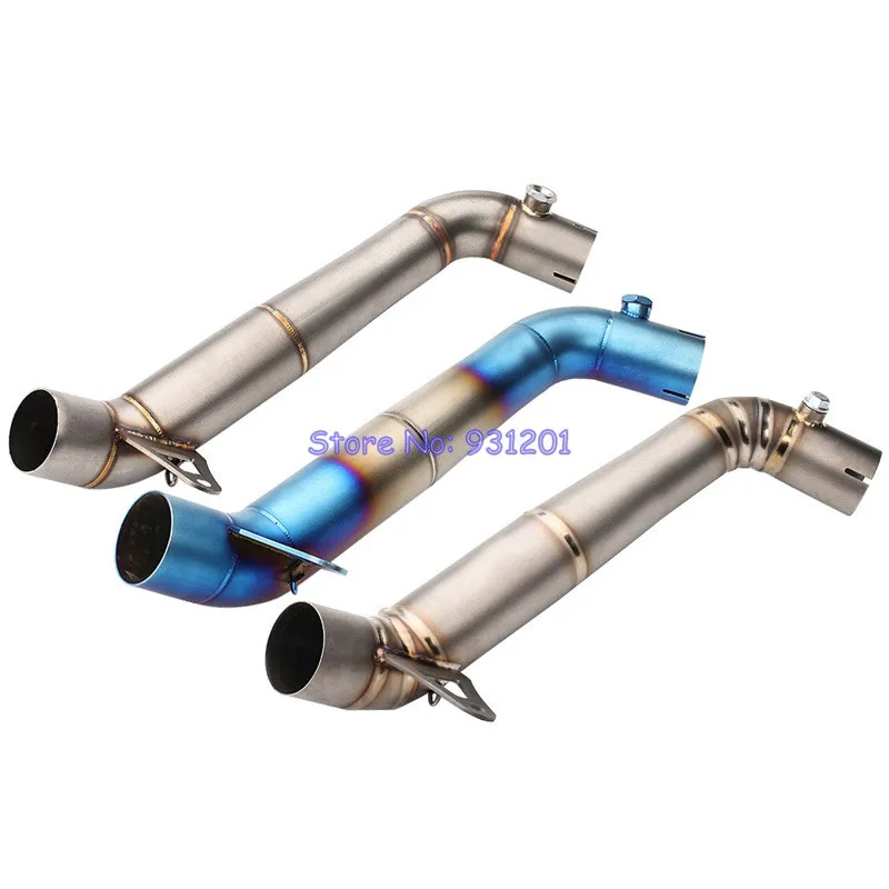 Motorcycle CBR1000RR (2008-2016) Exhaust Pipe Mid Link Pipe Middle Connect Pipe Titanium Alloy and Stainless Steel 60mm Exhaust