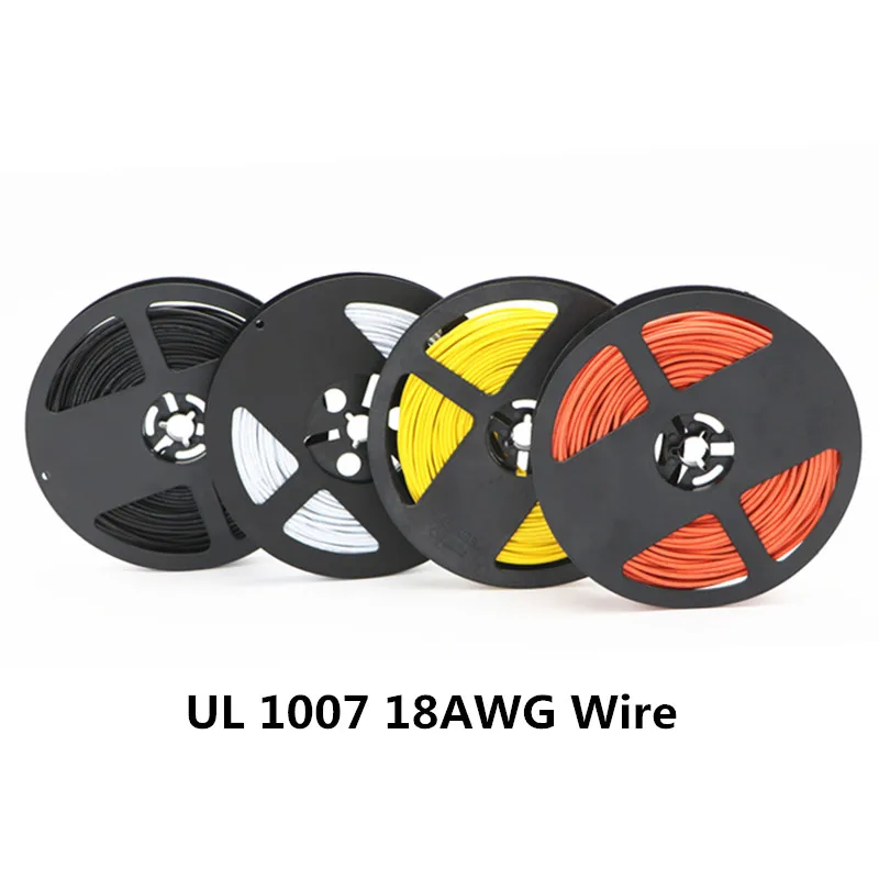 Angitu 10m 2.1mm PVC UL 1007 18AWG Electronic Wire Cable Tinned Copper Cable For DIY PSU Extension/Power Cable