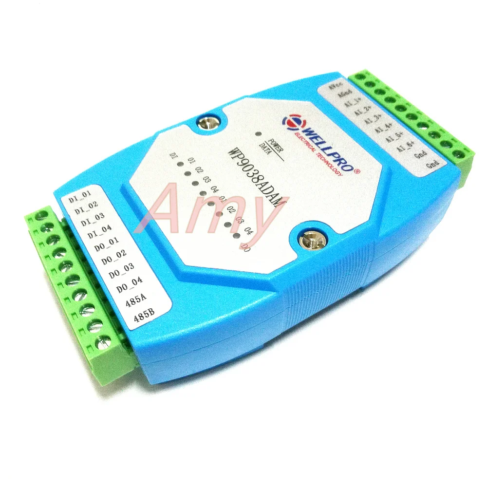 

0-20MA / 4-20MA analog input module 6AI / 4DI / 4DO RS485 MODBUS communication