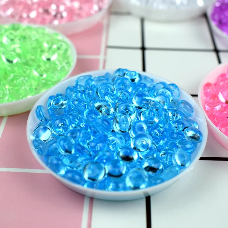 Perline Piatte Colorate da 40g per Slime, Decorazioni per Acquari, Accessori Fai-da-Te per Bambini