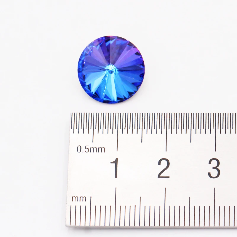 5pcs Glitter Rhinestones Crystal Glass Violet Blue hotfix pointBack Strass Sewing & Fabric Garment Rhinestone Nail Art Stone