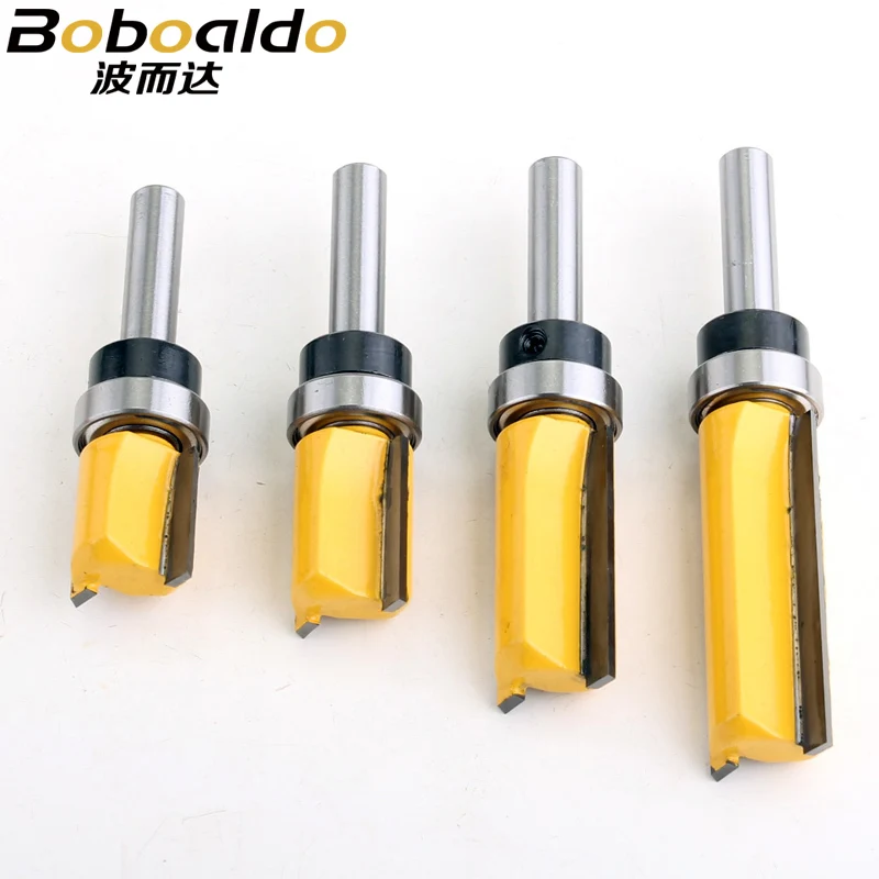 1PC 8mm Shank Template Trim Hinge Mortising Router Bit Straight end mill trimmer cleaning flush trim Tenon Cutter forWoodworking