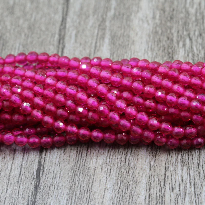 Fashion 1 Strand 15 Inch Natual Red Corundum Faceted Roundel Cut Beads Red gems Shining Gem Stone Micro Size 2mm/3mm