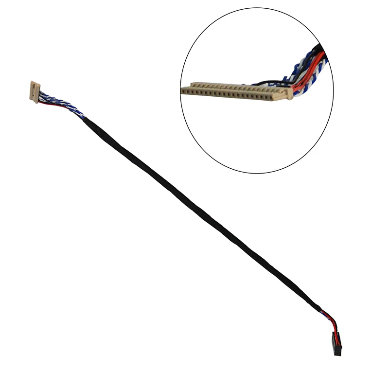 20Pin DF14-D6สาย LVDS สำหรับกระดานควบคุม LCD ที่1Ch 6บิต20พิน1024x768 XGA 14.1นิ้ว LTN141XF-L01 13.3 15นิ้ว