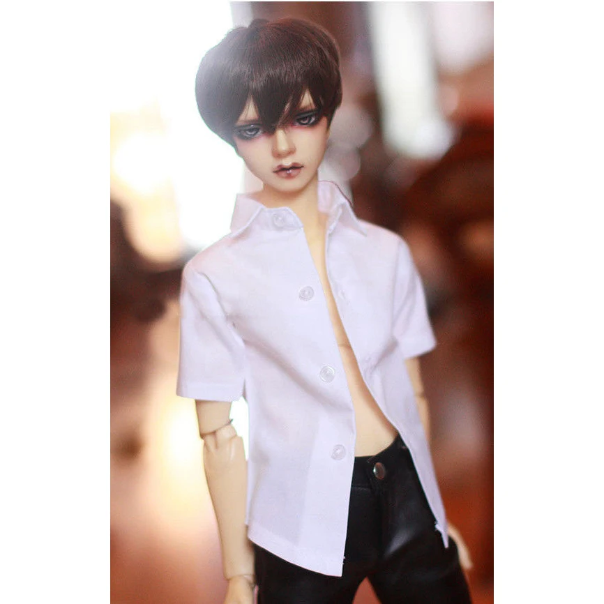 BJD White Shirt Outfits Top Clothing For Male 1/4 1/3 SD17 70cm 17