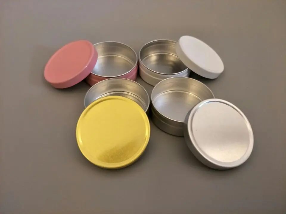 100pcs 10g Small Aluminum Jar Lip Oil Cosmetic Batom Cream Bottle Refillable Gold Silver Pink White 10ml metal tin Containers