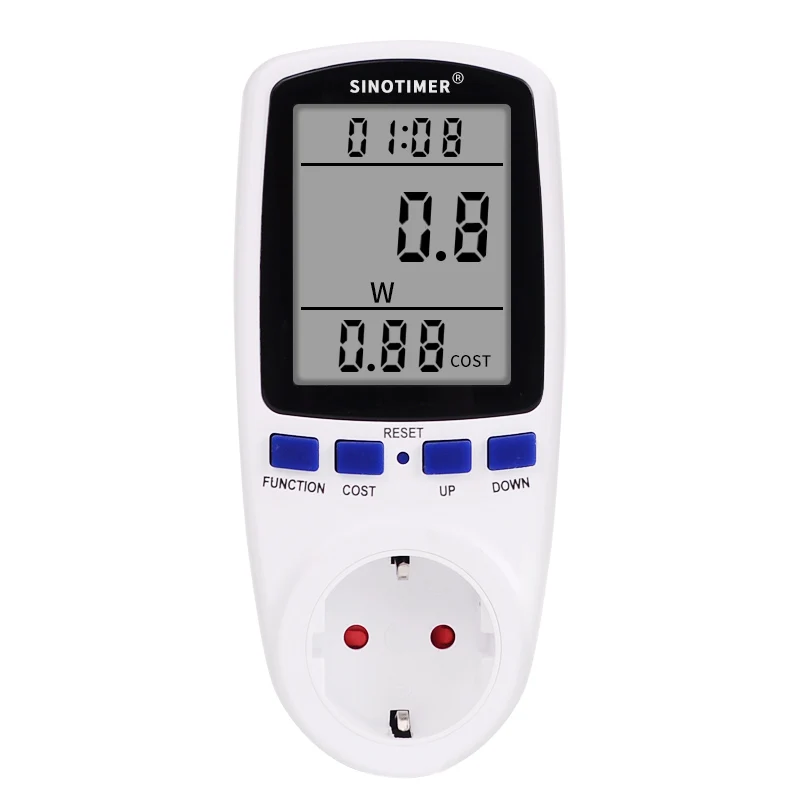 EU Plug Digital Voltage Wattmeter Power Meter Consumption Watt Energy KWh Socket 220V 230V AC Electricity Fees Analyzer Monitor