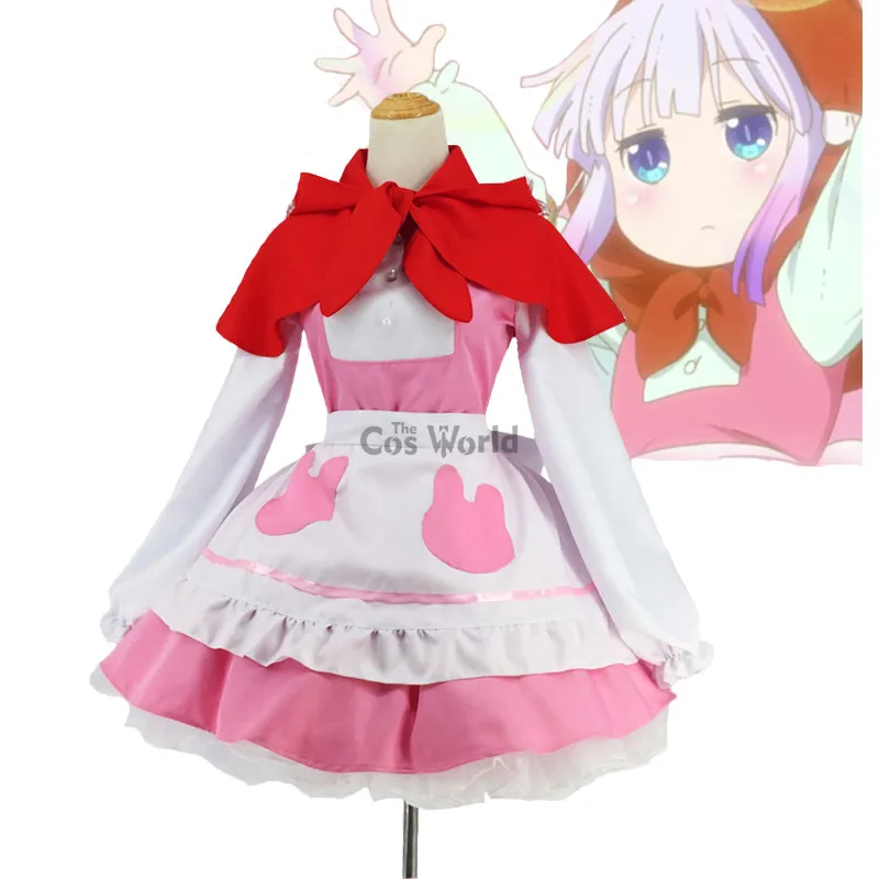 Miss Kobayashi's Dragon Maid Kamui Kanna Hood Lolita Cute Dress Uniform Outfits Anime Cosplay Costumes