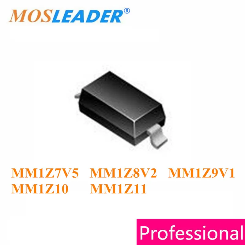 

Mosleader SOD123 3000 шт MM1Z7V5 7,5 V MM1Z8V2 8,2 V MM1Z9V1 9,1 V MM1Z10V MM1Z10 10V MM1Z11V MM1Z11 11V 1206