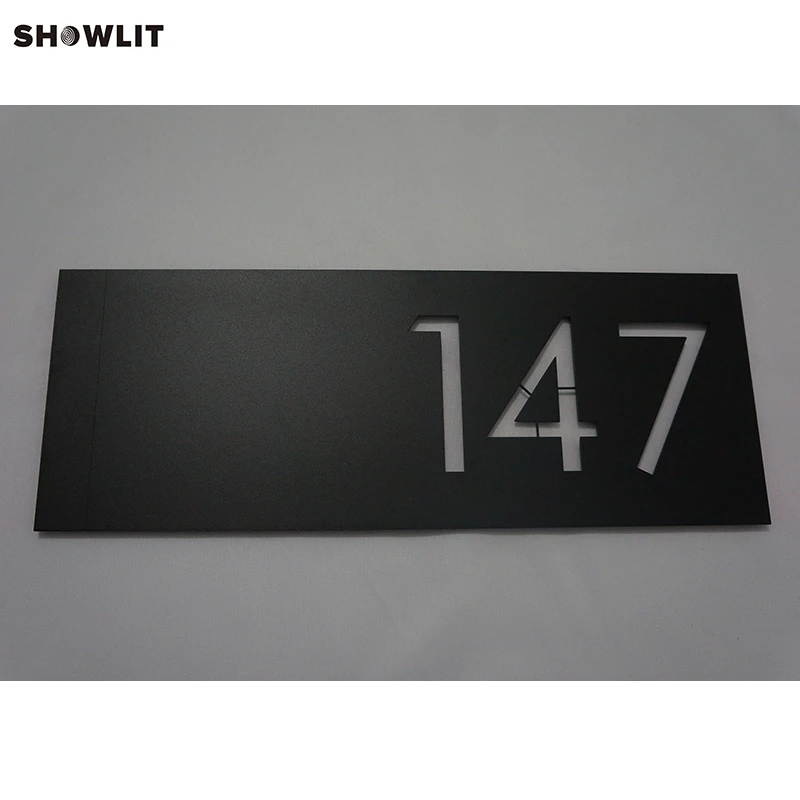 Popular Custom Made Modern Style Black Power Coated Address Numbers