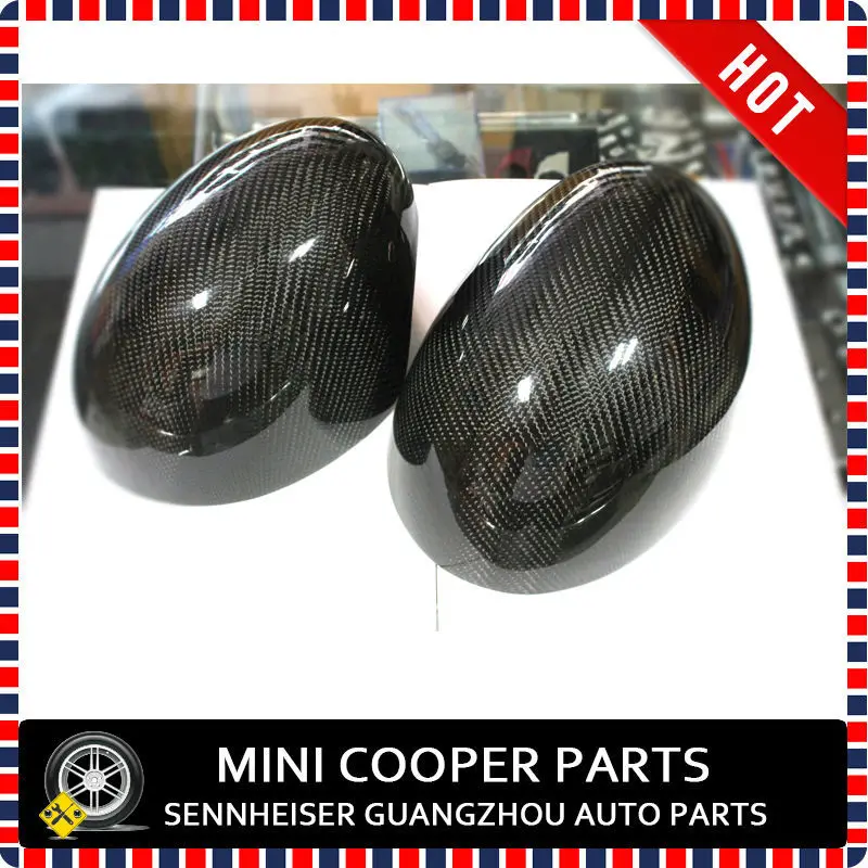 Brand New Black Real Carbon Fiber Style Replacement Side Mirror Cover left hand drive only For mini cooper f56 f55 (2 Pcs/Set)