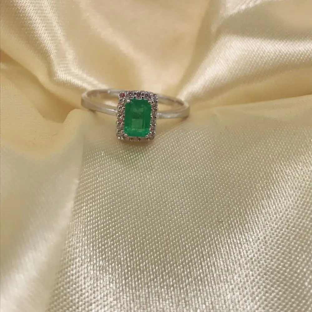 Fashion Luxury nature Emerald Wedding Rings for Women 100% 925 Silver Sterling Rings Female Brand Jewelry Accessories Gifts