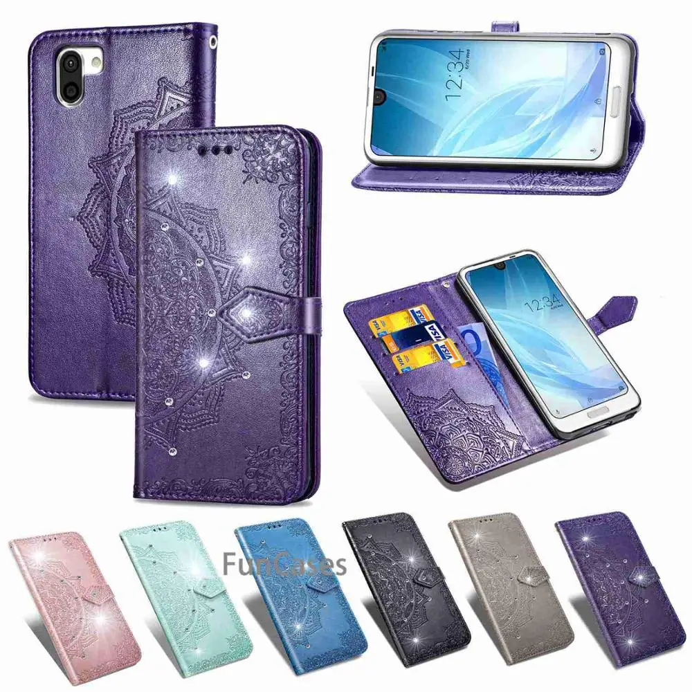 For Sharp Aquos R2 Case AquosR2 Case Flip Protective Wallet PU Leather Phone Case For Sharp Aquos R2 SH-03K SHV42 706SH C