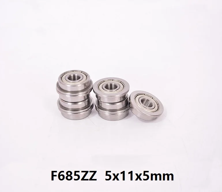 

50pcs/100pcs/500pcs F685ZZ F685Z F685 ZZ Z 5x11x5 mm flange Deep Groove Ball Bearing Miniature 5*11*5mm Flanged F 685ZZ