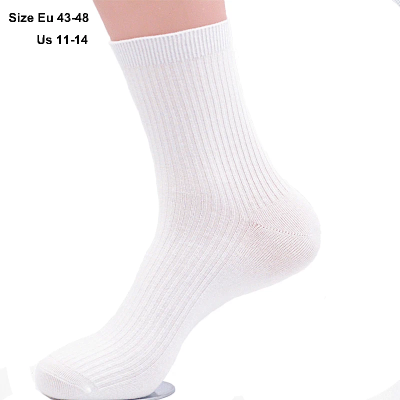 5Pairs/lot Men Socks Plus Large Big Size EUR 45, 46, 47, 48, 49,50 Cotton Socks Business Dress Socks calcetines