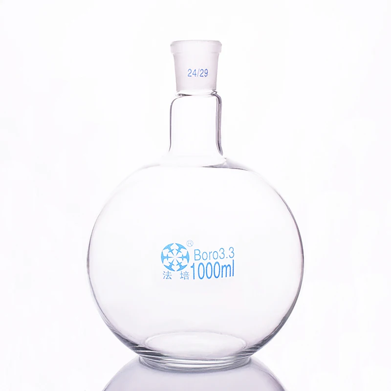 

Single standard mouth flat-bottomed flask,Capacity 1000ml and joint 24/29,Single neck flat flask,Boiling flask