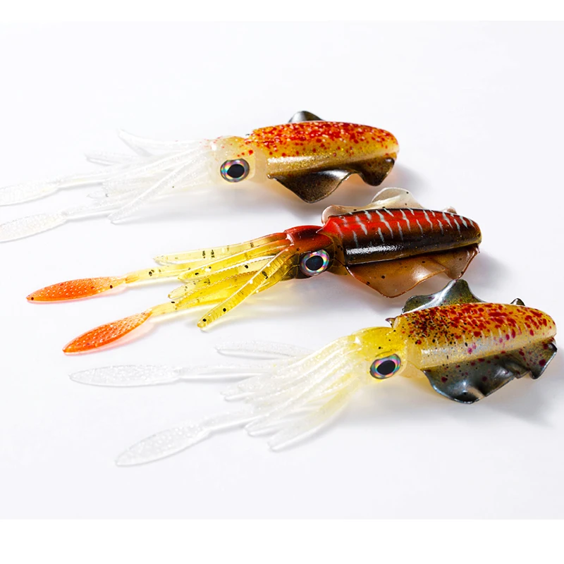 SUNMILE Fishing Soft Lure 20g 150mm Luminous/UV Squid Fishing Lures Octopus Calamar Lure Leurre Souple For Sea Wobbler Soft Bait