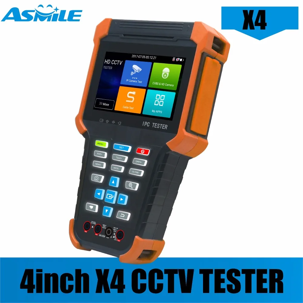 x4 Cheapest 4 inch 5MP AHD 8MP TVI 8MP CVI IPC tester with H-D-M-I Input,IPS touch screen,800*480 resolution Tester monitor